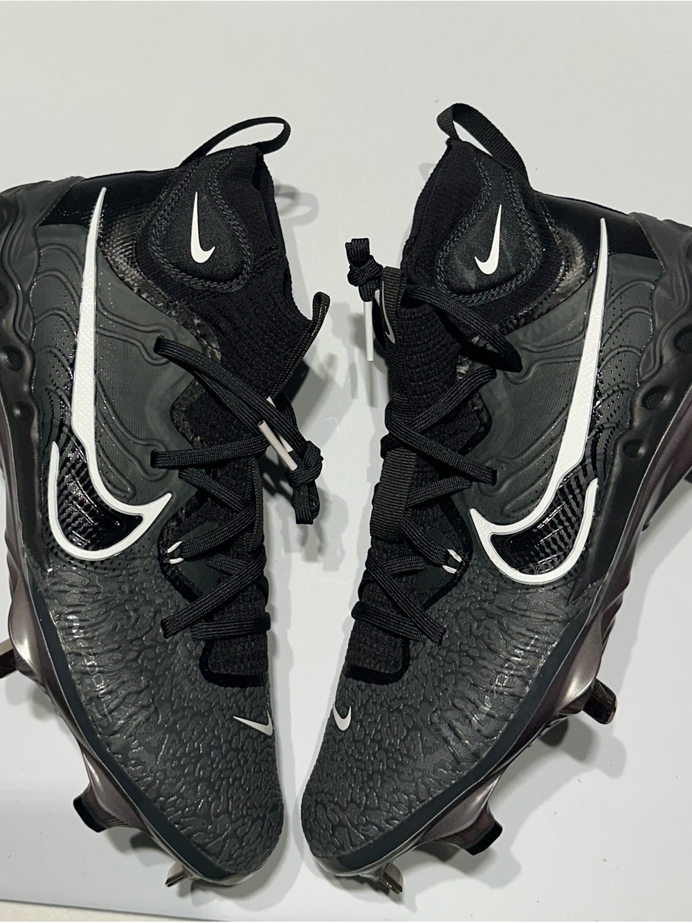 Nike Alpha Huarache NXT Metal Baseball Cleats Black Gray DJ6517-010 Men’s Size 9 - Picture 3 of 6